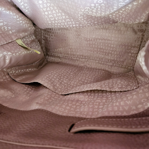 Kate Spade Backpack Pebbled Pink Leather 'Chester Street' Drawstring Backpack - Picture 11 of 16